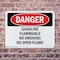 Signmission Gasoline Flammable No Smoking No Open Flame Danger Sign, Plastic, 10in W x 7in L, 2PK OS-2PACK-DS-P-710-L-2367 - alternate 3